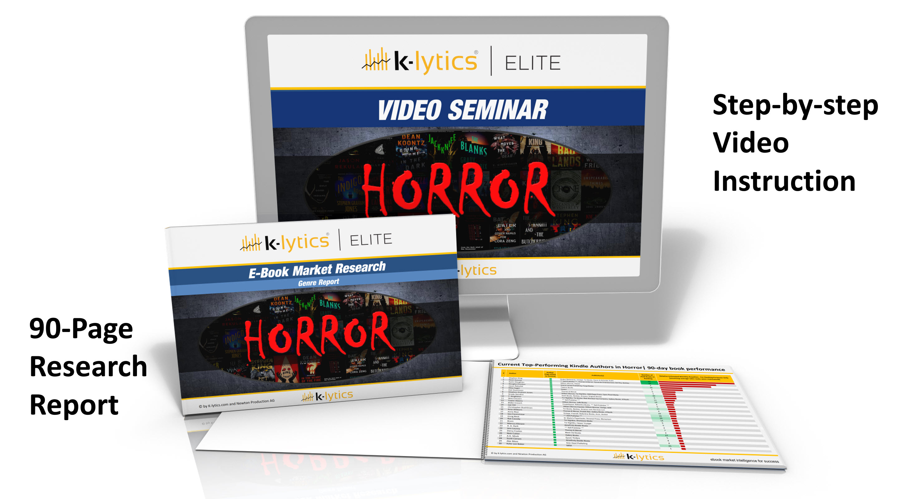 image of k-lytics horror book market report and video seminar